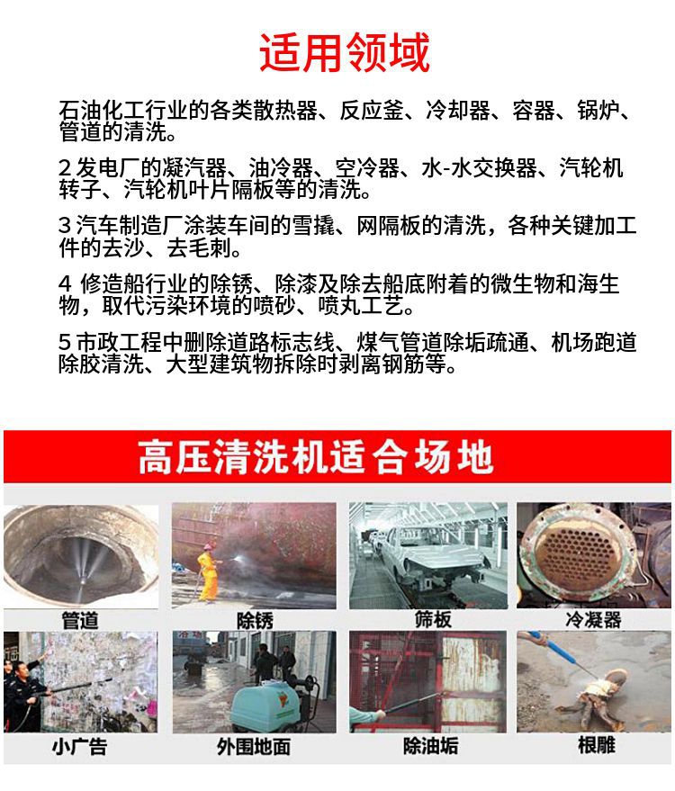 喷砂除锈超高压清洗机应用领域